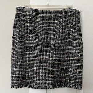 New York & Company Monochrome Tweed Pencil Skirt